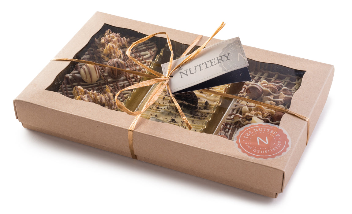 Dairy Chocolate Tart Box – Gourmet Milk & White Chocolate Bark Gift Set