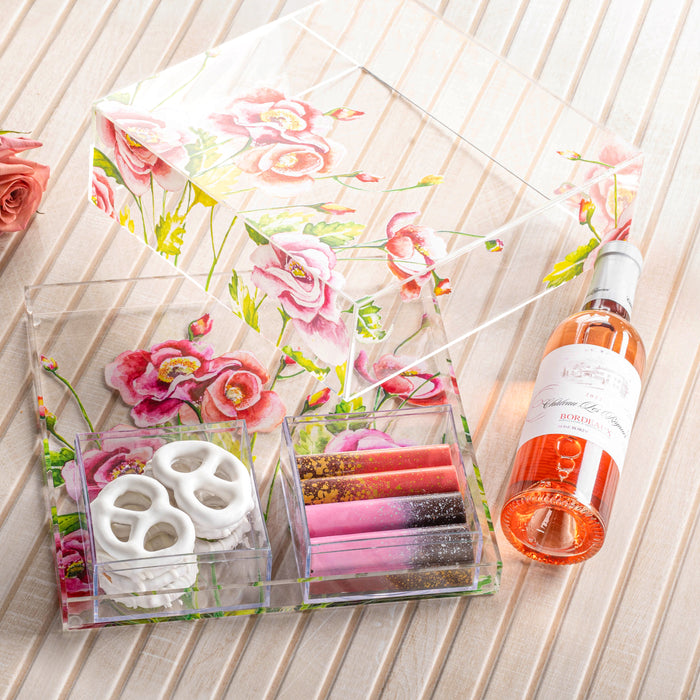Floral Delight Acrylic Gift Box | Nuttery Shalach Manos