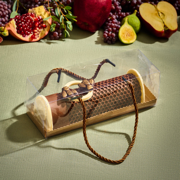Apple & Honey Chocolate Log | Rosh Hashanah-Themed