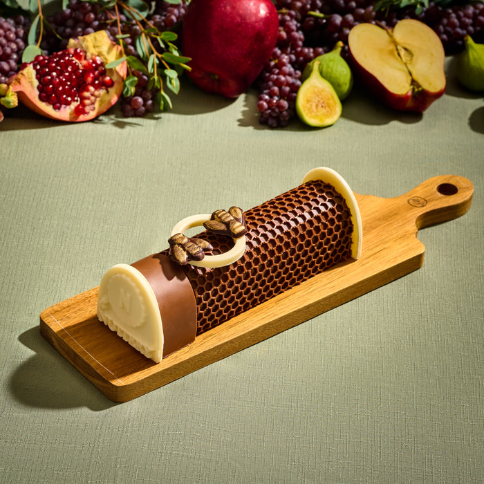 Apple & Honey Chocolate Log | Rosh Hashanah-Themed