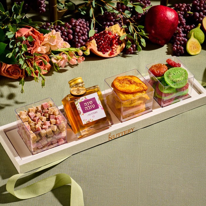 Honey & Assorted Dried Fruit Rosh Hashanah Gift Tray