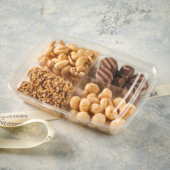 Kosher for Pesach Four Sectional Chocolate and Nuts Platter