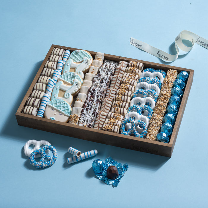 "It's a Baby Boy" Blue Chocolate Tray | Medium