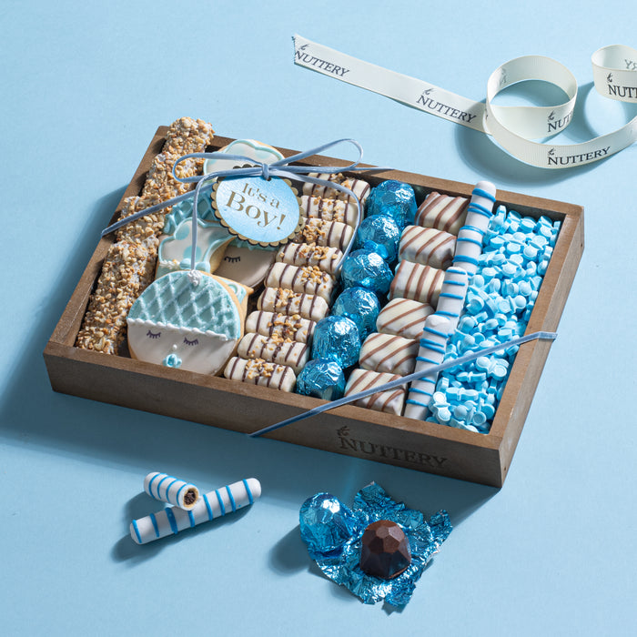 Baby Boy Wooden Gift Tray | Small Size