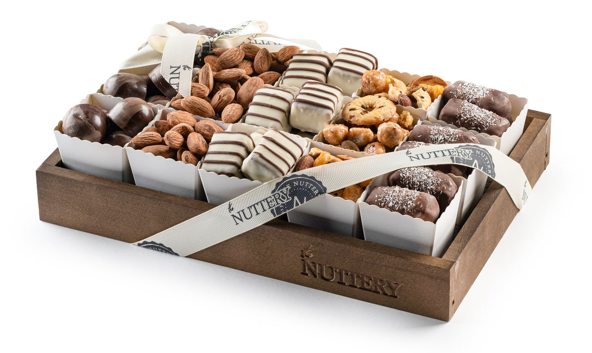 Nuttery Chocolate and Nuts in Individual Party Cups Gift Tray-Small Size