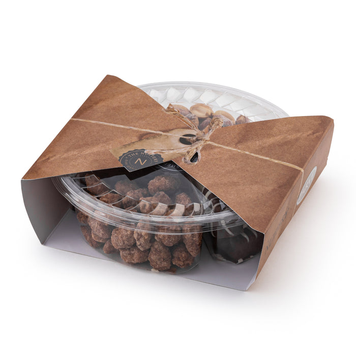 Nuttery Chocolate and Nut Gift Tray-Plastic 4 Section