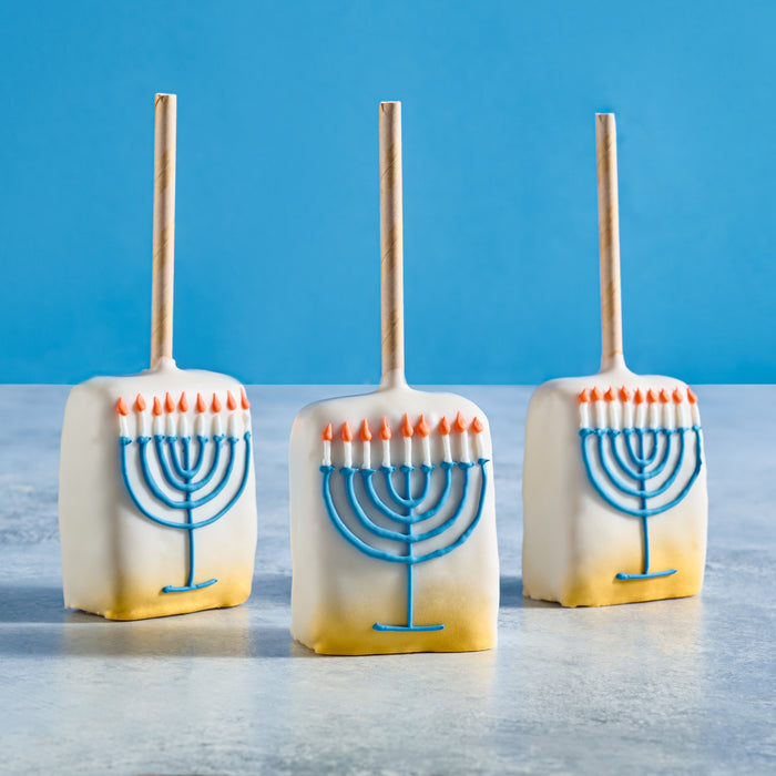 Chanukah Peanut Chew Pop-Menorah Motif