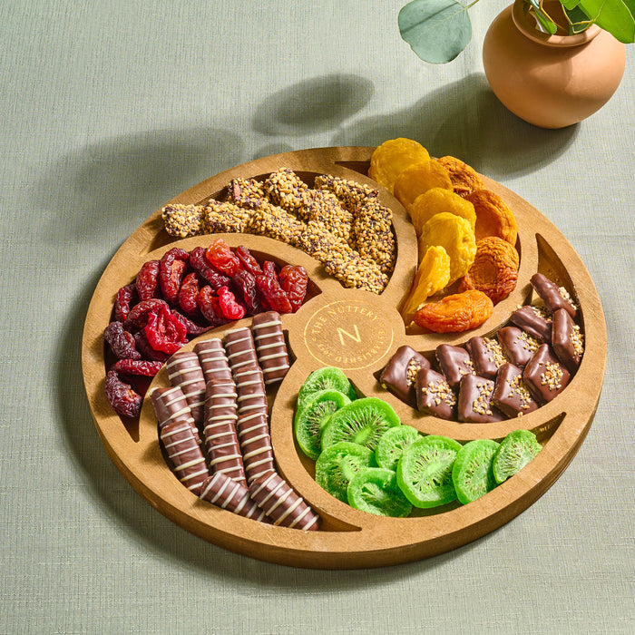 Tu Bshvat Dried Fruit & Chocolate Swirl Tray Large