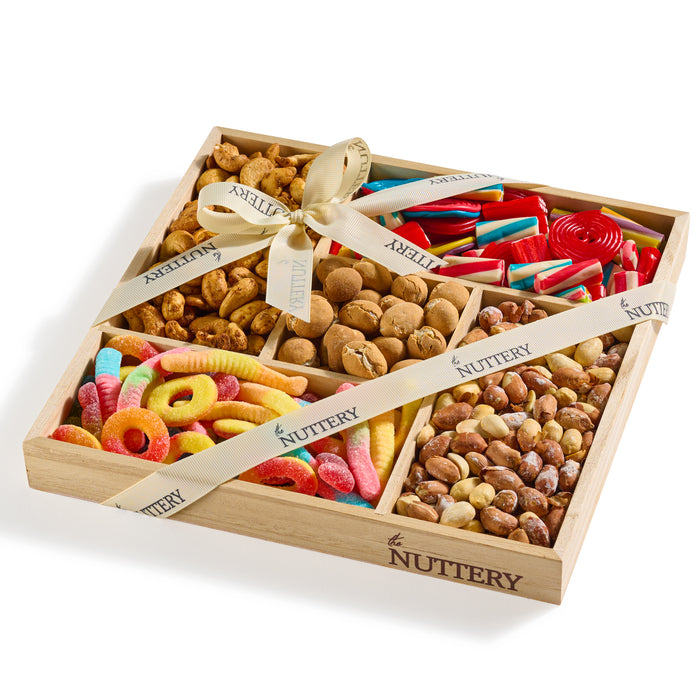 Ultimate Summer Treat Tray- Candy and Nuts 5 Section  Gift Tray