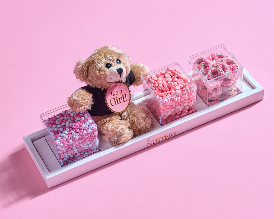 It's a Boy! Baby Shower Gift Tray with Teddy Bear & Gourmet Candy
