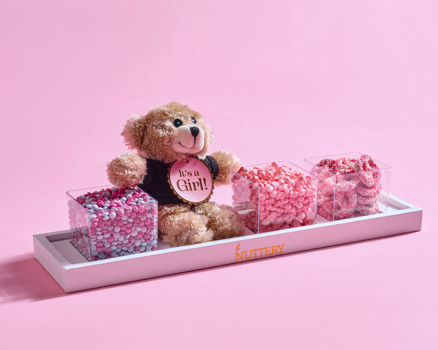 It's a Boy! Baby Shower Gift Tray with Teddy Bear & Gourmet Candy