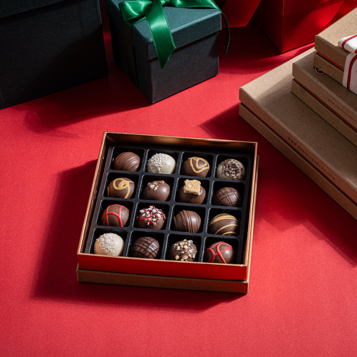 Holiday Milk Chocolate Truffle Gift Box – Assorted Flavors