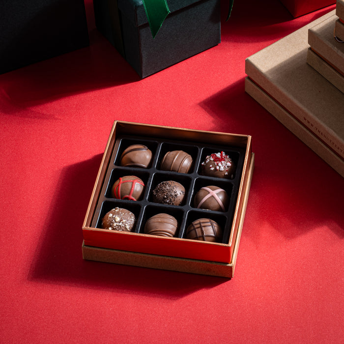 Holiday Milk Chocolate Truffle Gift Box – Assorted Flavors