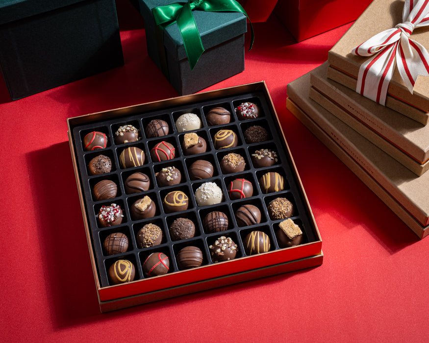 Holiday Milk Chocolate Truffle Gift Box – Assorted Flavors