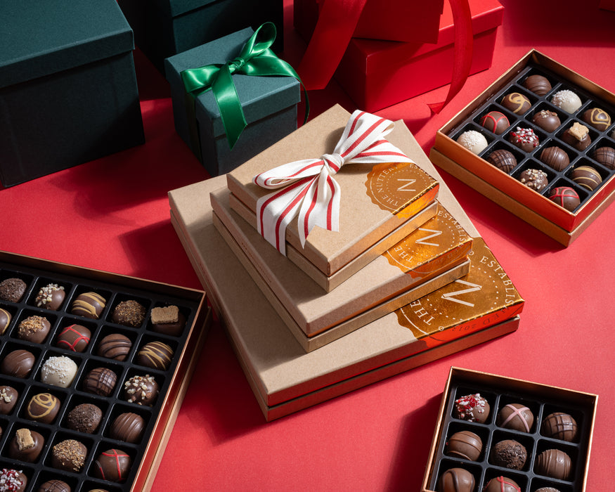 Holiday Milk Chocolate Truffle Gift Box – Assorted Flavors