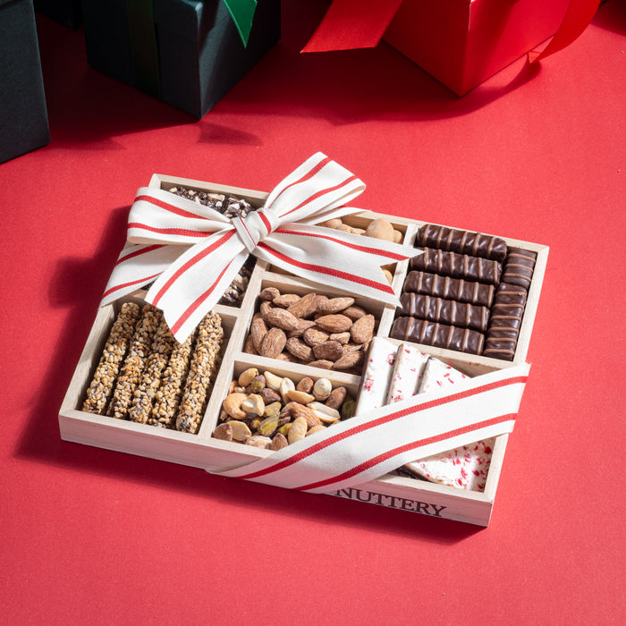 Holiday Chocolate & Nut Gift Trays – Peppermint Bark Treats