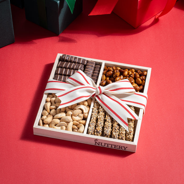 Holiday Chocolate & Nut Gift Trays – Peppermint Bark Treats