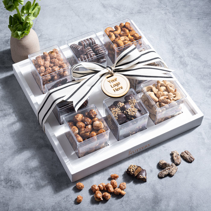 Custom Corporate Gift Box-Gourmet Nuts and Chocolates with your Logo
