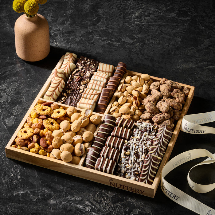 Nuttery Chocolate and Nuts 4 Section Gift Tray - Large Size