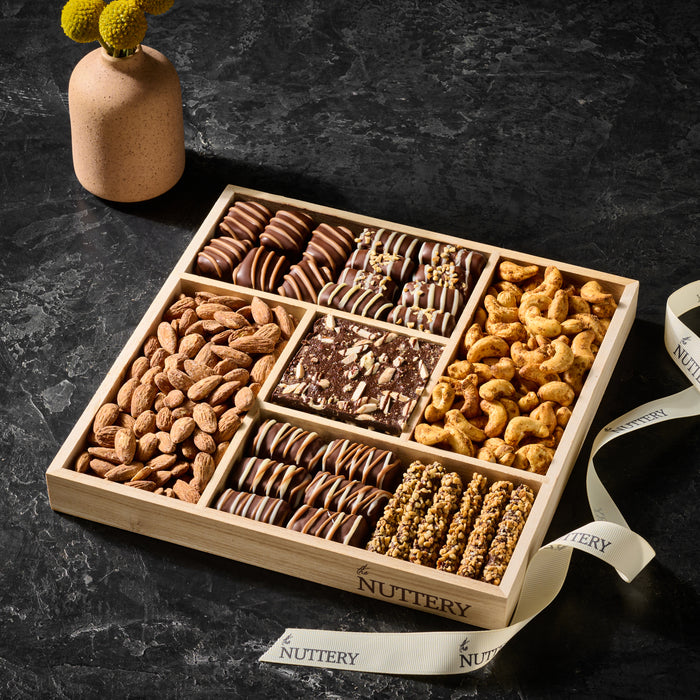 Chocolate Bark and Nut 5 Section Gift Tray