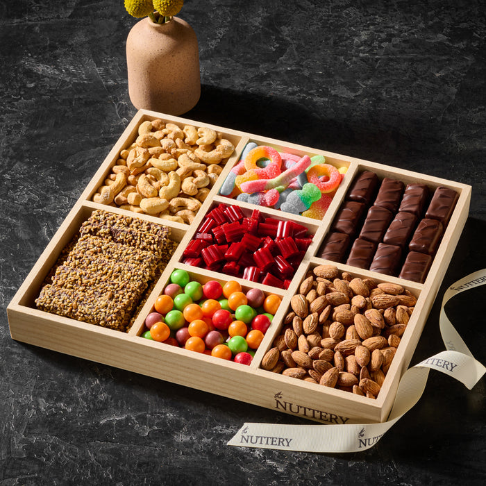 Nuttery  Nut Chocolate and Candy 7 Section Gift Tray-Large Size