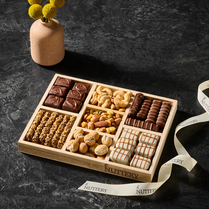 Chocolate and Nut 7 Section Gift Tray | Small