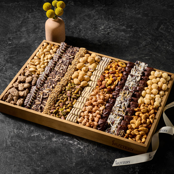 Chocolate Bars, Peanut Chews, and Nuts Gift Tray | Large