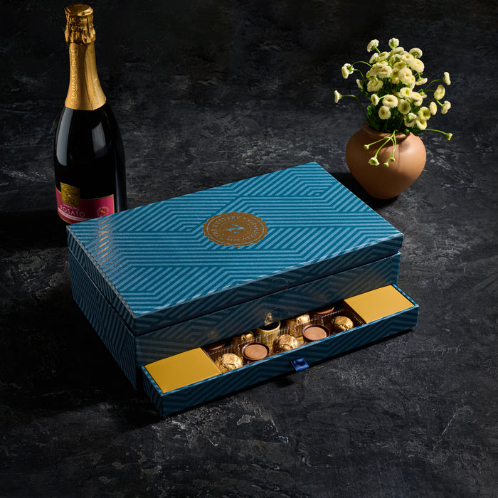 Nuttery Sweet Celebration Chocolate and Wine Gift Box