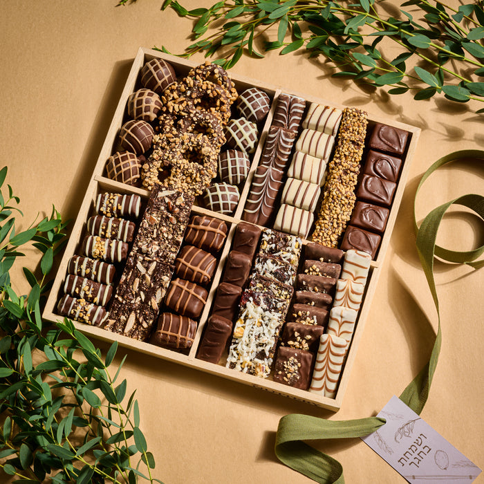 Sukkot Specialty Chocolate 4-Sectional Platter (Large)