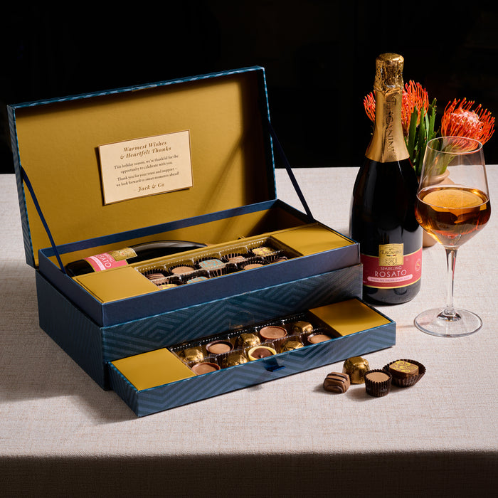 Nuttery Sweet Celebration Chocolate and Wine Gift Box