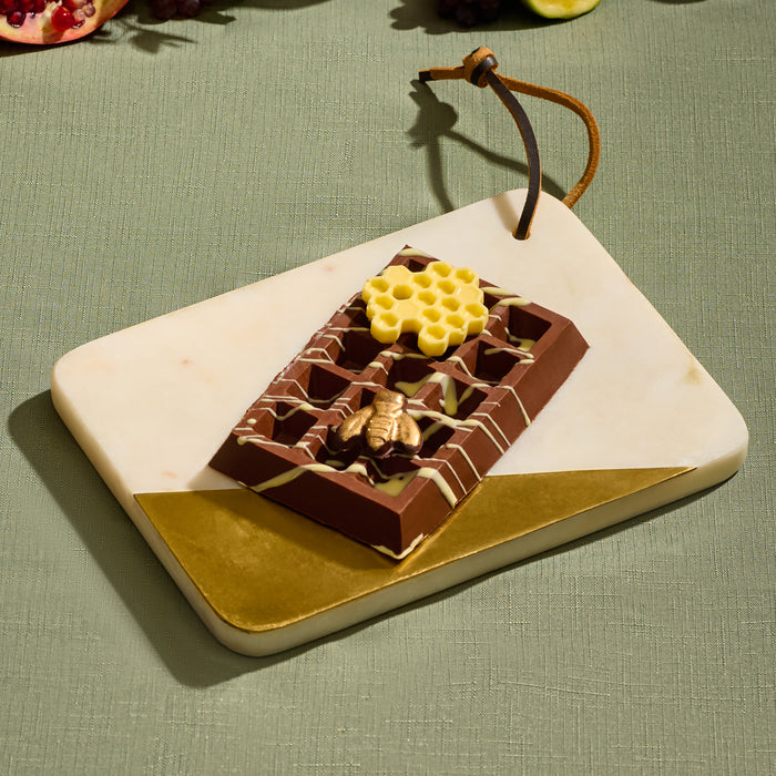 Rosh Hashana Themed Chocolate Waffle