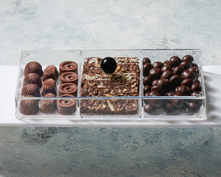 Exclusive Nuttery Chocolate & Nut Lucite Gift- Customized