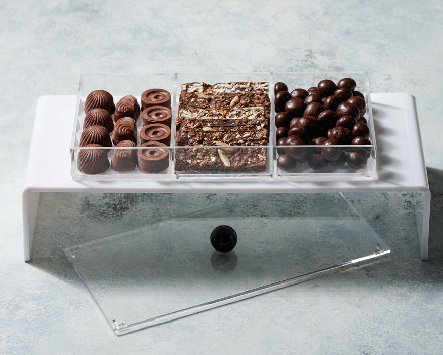 Exclusive Nuttery Chocolate & Nut Lucite Gift- Customized