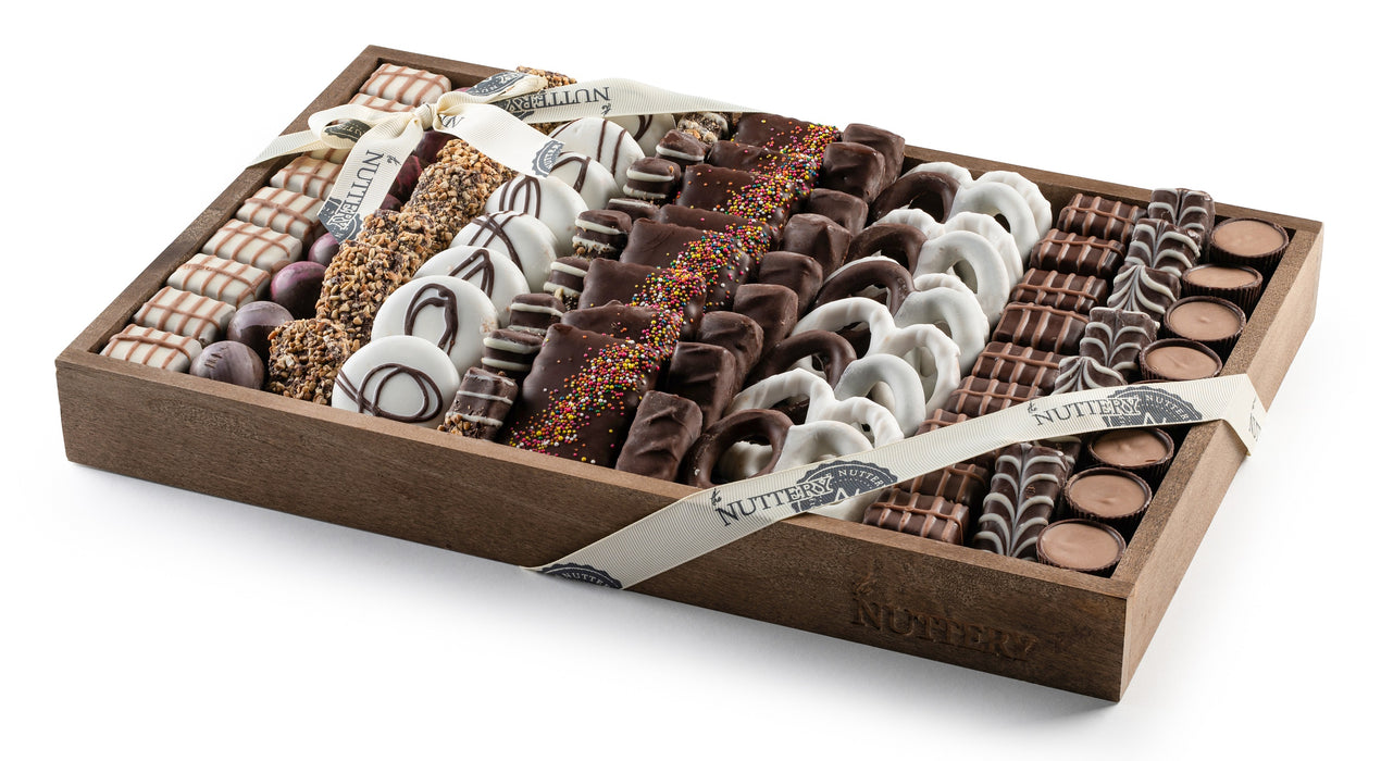 Nuttery Chocolate and Pretzel Signature Tray-Square