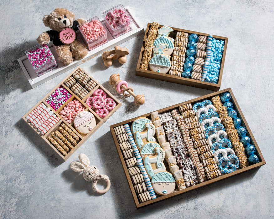 Baby Boy Wooden Gift Tray | Small Size