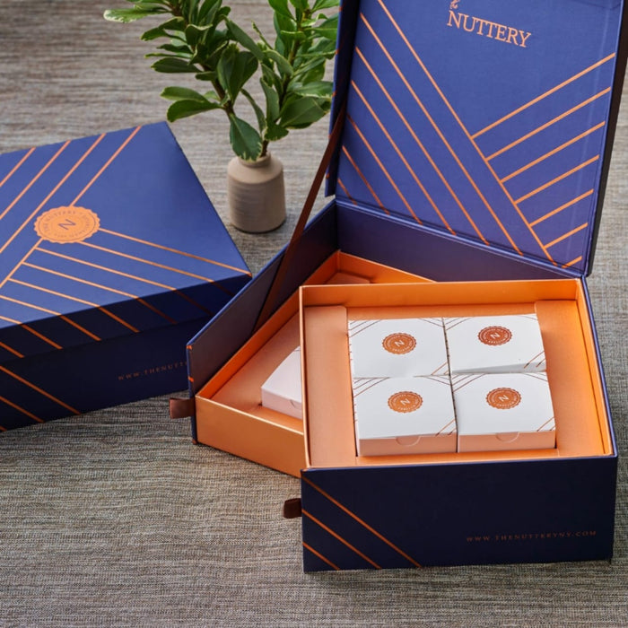 Exclusive Nuttery Delight Gift-Chocolate & Nut Corporate 2 Sectional Box