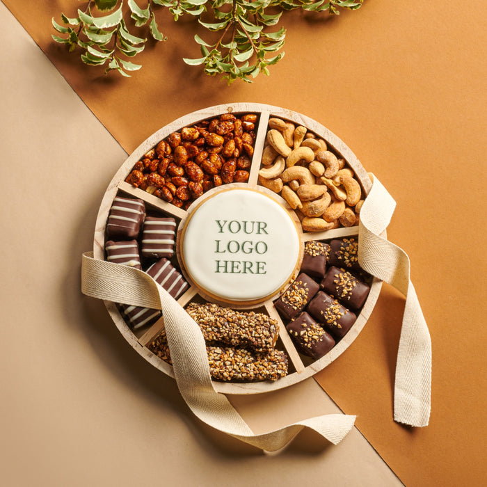 Chocolate & Nut Gift Tray with Custom Logo Cookie