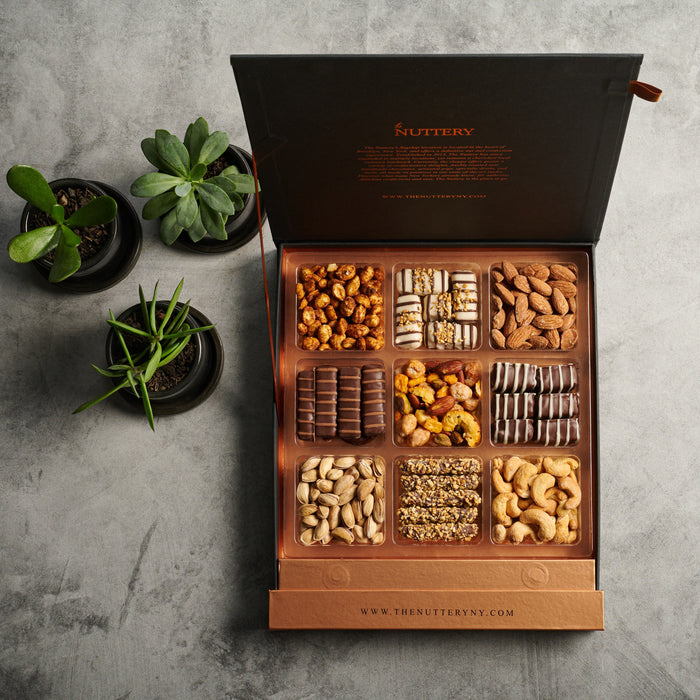 Gourmet Sectional Gift Box – Nuts & Chocolates