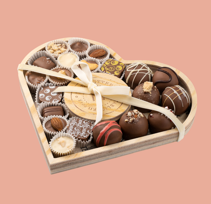 Chocolate Truffle Heart Tray | Mothers Day Gift — The Nuttery Chocolate Truffle Heart Tray | Mothers Day Gift — The Nuttery
