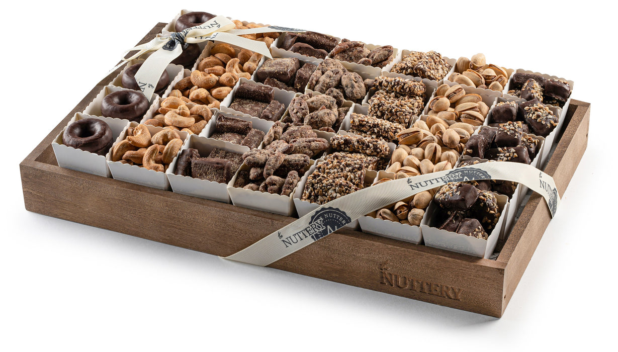 Chocolate and Nuts in Individual Party Cups Gift Tray-Square
