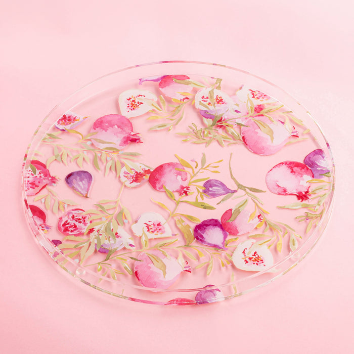Nuttery Tu Bshvat Pomegranate Delight Acrylic Tray-Exclusive Pomegranate Collection
