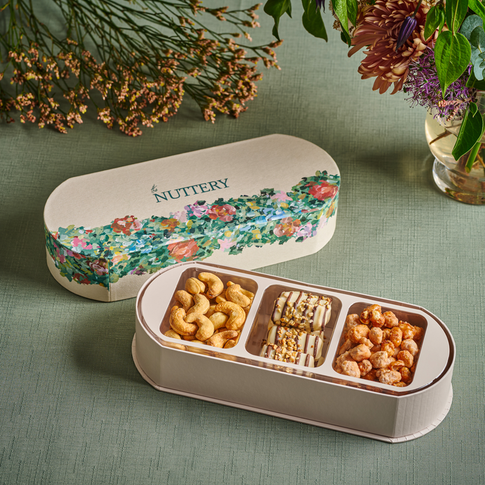 "Floral Delight" Nuts & Treats Gift Box