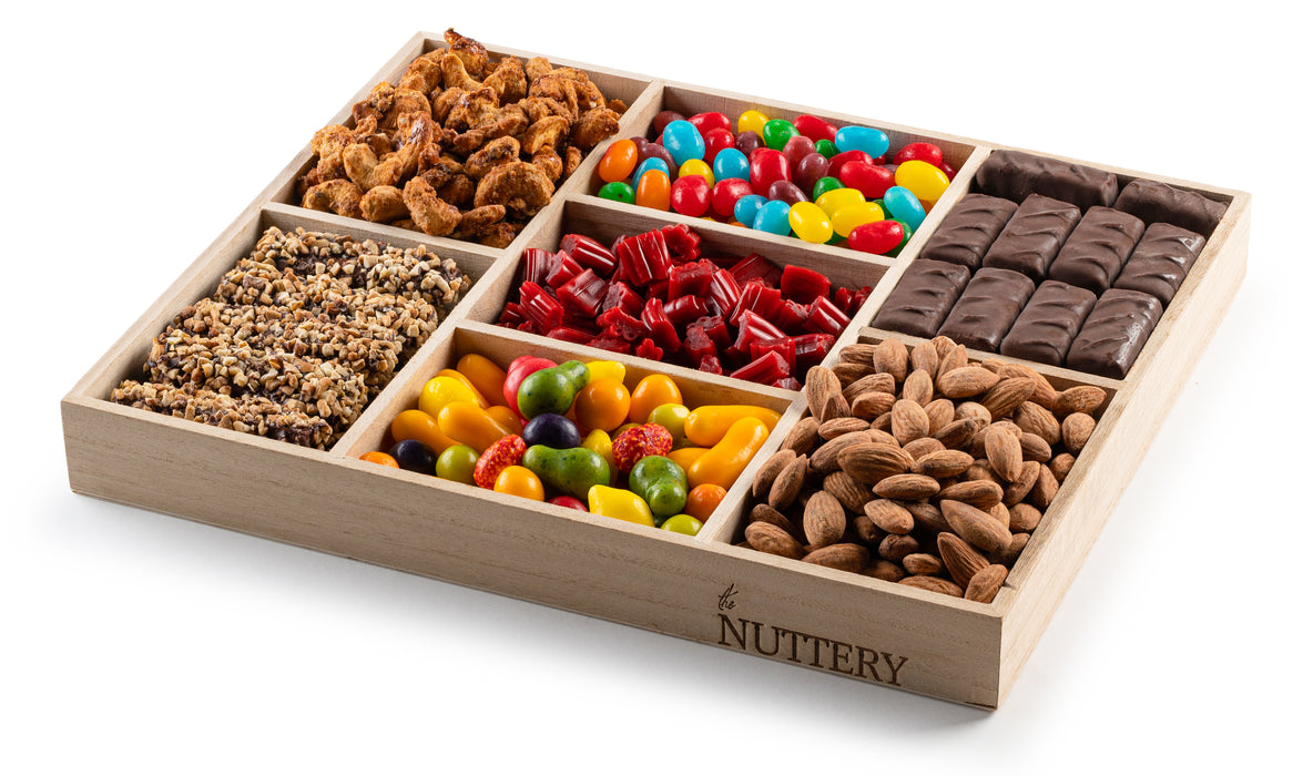 Nuttery  Nut Chocolate and Candy 7 Section Gift Tray-Large Size